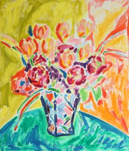 鮮やかな花の静物画 作： Tamara Jare