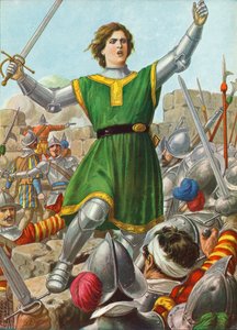 カテリーナスフォルツァが1500年1月12日にフォルリでのレジスタンスをリード 作： Tancredi Scarpelli