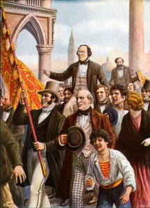 ダニエレ・マニンとニッコロ・トマセオは1848年3月18日刑務所から解放されました 作： Tancredi Scarpelli