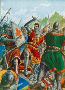 1259年にベルガモの近くで捕獲されたEzzelino III da Romano 作： Tancredi Scarpelli
