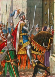 1237年、フレデリク2世の同盟国であるエゼリーノダロマーノがパドヴァに入る 作： Tancredi Scarpelli