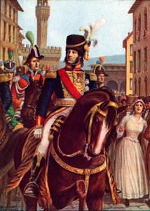 ヨアヒムムラト、1801年1月19日、フィレンツェ入り 作： Tancredi Scarpelli