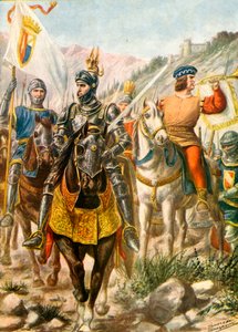 14世紀と15世紀のロンバルディアの兵士 作： Tancredi Scarpelli