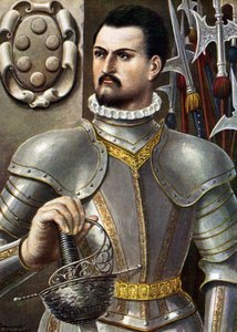 Jean des Bands Noires (Giovanni dalle Bande Nere) (1498-1526) として知られる Jean de Medicis の肖像画 パオロ ジュディチ作「Storia d