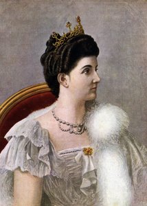 モンテネグロのイタリアのヘレン（エレナ）の女王の肖像（1873-1952）Paolo Giudiciによる「Storia d