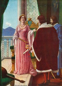 ナポリのジョヴァンナ2世女王、アルフォンソダラゴナの採用を無効化 作： Tancredi Scarpelli