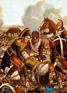 マレンゴの戦いの後、ジェネラルデサイックスの遺体が総本部に戻される 作： Tancredi Scarpelli
