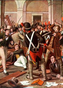 トリノ大学の学生の反乱、1821 作： Tancredi Scarpelli