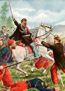 ソルフェリーノの戦いでのビクターエマニュエル 作： Tancredi Scarpelli
