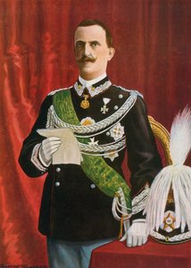 ヴィットーリオエマニュエルIII読書、1900 作： Tancredi Scarpelli