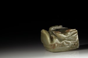 ジャンクンク翡翠ドラゴンヘッド（翡翠） 作： Tang Dynasty Chinese School