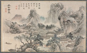 小湘江八景の一つ 作： Tani Buncho
