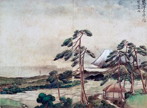 神奈川海岸の眺め 作： Tani Buncho