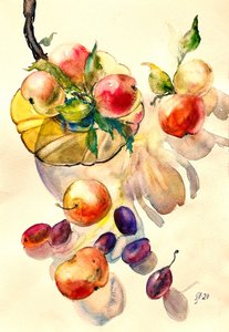 実りの豊かな静物画 作： Tanya Lundmark