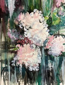 夢のような花柄のアブストラクト 作： Tanya Lundmark