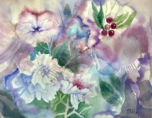 夢のような水彩画の庭 作： Tanya Lundmark