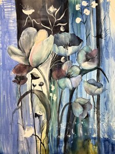 幻想的な青い花 作： Tanya Lundmark