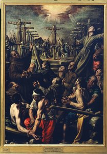 長崎のフランシスコ会修道士の殉教、1627年頃（帆布に油彩） 作： Tanzio da Varallo