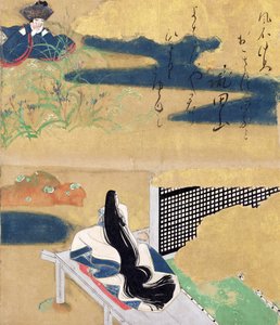 『伊勢物語』第二十三帖より 河内出航（紙本墨・彩色・金） 作： Tawaraya (school of) Sotatsu