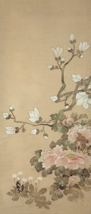 牡丹、マグノリア、タンポポ