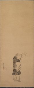 ケンシュウ、モンク・ウィズ・シュリンプ、c。 1600-1640。 作： Tawaraya Sotatsu