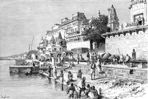 ベナレスバラナシ、インド、1895年。 作： Taylor