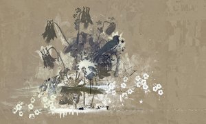 鳥の花束、2015年（キャンバスにコラージュ） 作： Teis Albers