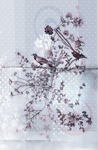 鳥の枝、2015年（キャンバスにコラージュ） 作： Teis Albers