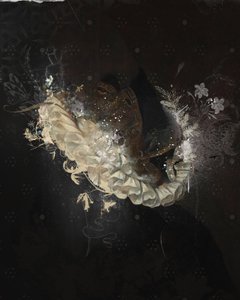 CollarFloral、2017年（キャンバスにコラージュ） 作： Teis Albers