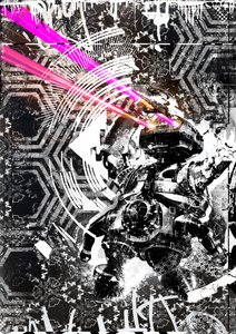 Laser Robotics, 2016 (Colagem sobre tela) 作： Teis Albers