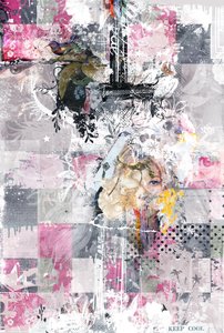 自然のパッチワーク、2016年（キャンバスにコラージュ） 作： Teis Albers