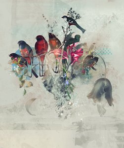 オン・ザ・ライン、2019年（キャンバスに混合メディア） 作： Teis Albers