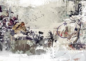 さえずる鳥、2015年（キャンバスにミクストメディア） 作： Teis Albers