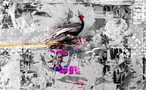 Who dunnit、2017年（キャンバスにコラージュ） 作： Teis Albers