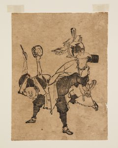 (カラー木版画) 作： Teisai Hokuba