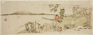 ルート上の富士山を見る（道中富士を望む） 作： Teisai Hokuba