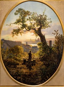 サン・ミニアートの丘から見たフィレンツェの風景 作： Telemaco Signorini