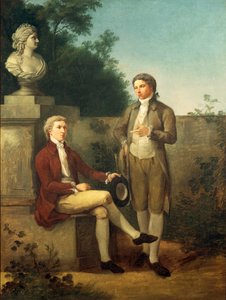Retrato de Dois Jovens no Jardim, de Teodoro Matteini (1754-1831), óleo sobre tela 作： Teodoro Matteini