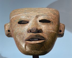 葬儀用マスク、中央ハイランド、メキシコ、c.250-550（蛇紋岩）