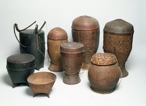 タイ北部のカレンバスケット（ウィッカー）