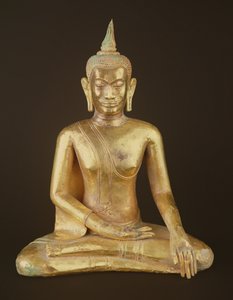 瞑想中の仏陀（ブロンズ 作： Thai School