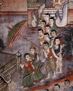 ワットプラシンの壁画の詳細