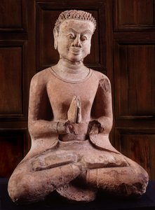 弟子、ダバラヴァティ時代（テラコッタ） 作： Thai School