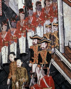 バンコクに到着した外国大使（壁画） 作： Thai School