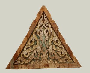 アユタヤ時代後期のタイ寺院の切妻（1351-1767）（木材）