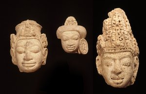 ヘッド、ダバラヴァティ時代のチェディチュラパトム（スタッコ）