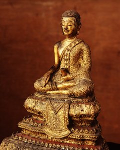 19世紀初頭の僧侶像（ブロンズ