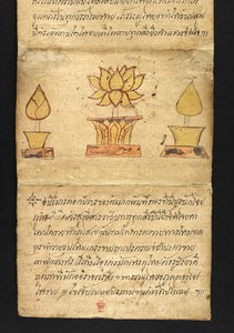 または。 16482、f.63「サトラ」  幸せで健康的な生活を送るための占いとアドバイスについて（紙折り本） 作： Thai School