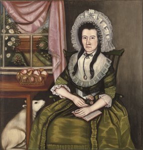 ヒゼキア・ビアズリー夫人、1788-90年頃 作： The Beardsley Limner