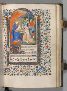 パリの使用時間の本: Fol. 67r、マギの崇拝、c。 1420年。 作： The Bedford Master